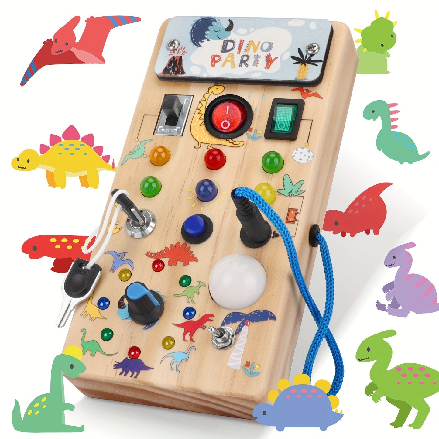Sensory Board Wooden Toys for Youngsters Busy Board for 1 to 3 Years Old Preschool Learning Activities Birthday Gift for Boys and Girls