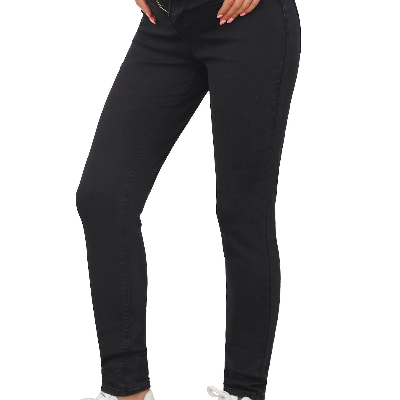Stretchy Maternity Skinny Jeans Mid Rise Stretchy Denim Pants For Pregnancy And Postpartum Women