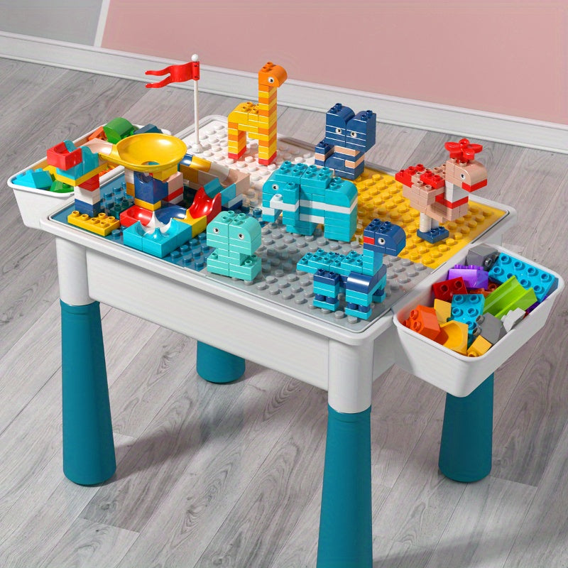 QW-05 Building Block Table Multi-Functional DIY Toy Learning Desk with Large Beads Easy Assembly Model Best Choice for Holiday Gifts