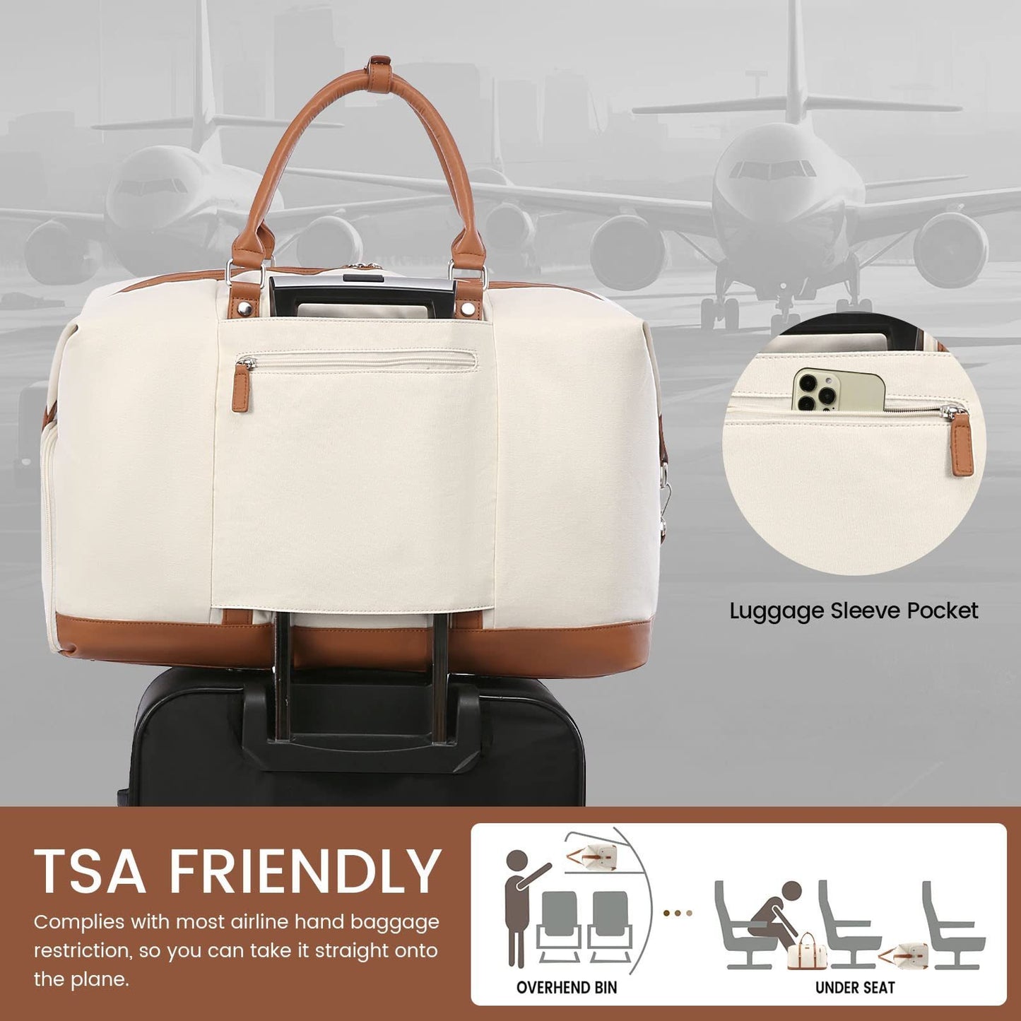Travel Duffle Bag for Women Weekender Overnight Bag with Laptop Compartment Carry On Bag for Airplanes with Toiletry Bag Gym Tote Bag with Wet Pocket Hospital Bag for Labor and Delivery