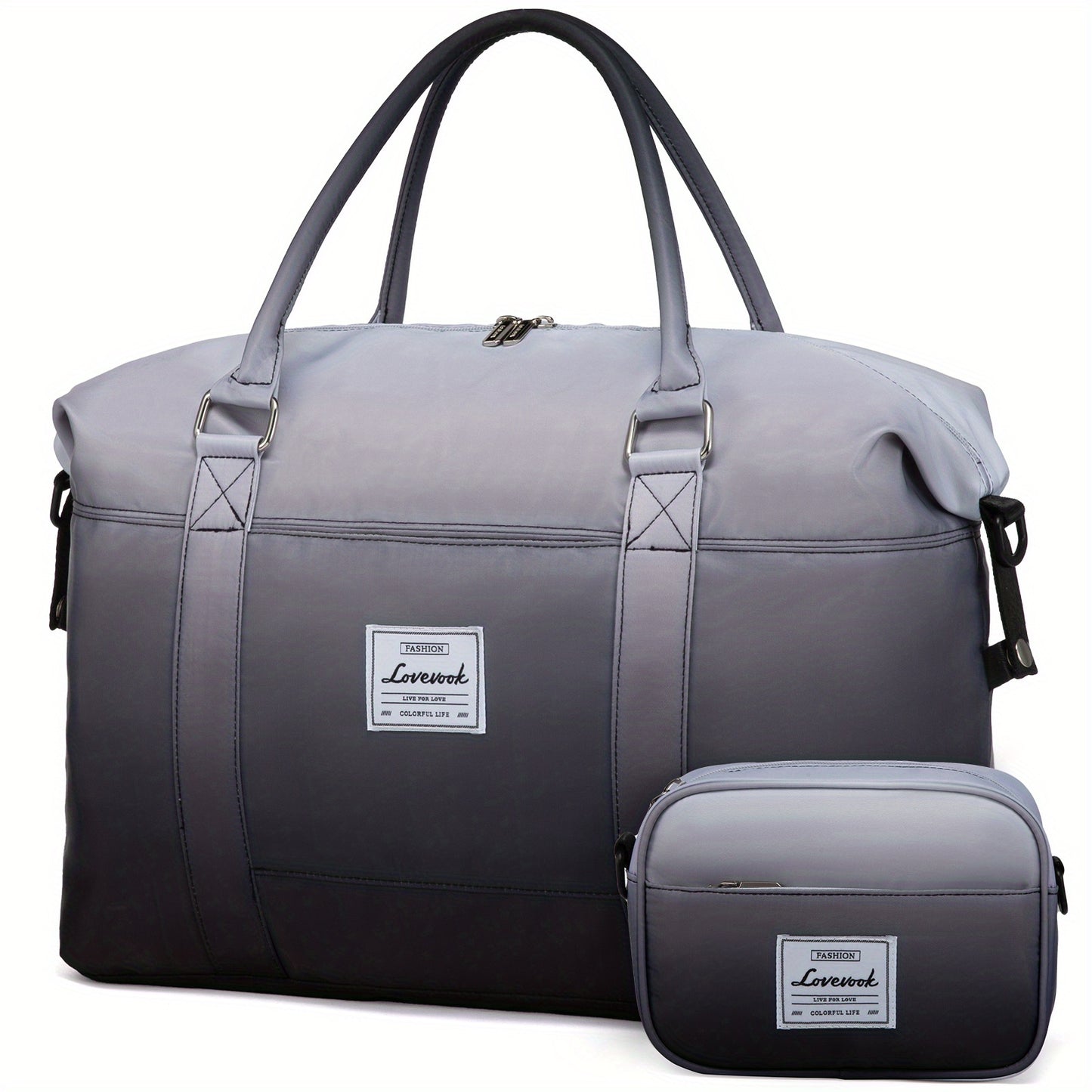 LoveVook Large Rainbow Weekender Overnight Bag for Women Travel Duffel Bag with Wet Pocket Gym Bag Toiletry Bag Hospital Bag for Labor and Delivery