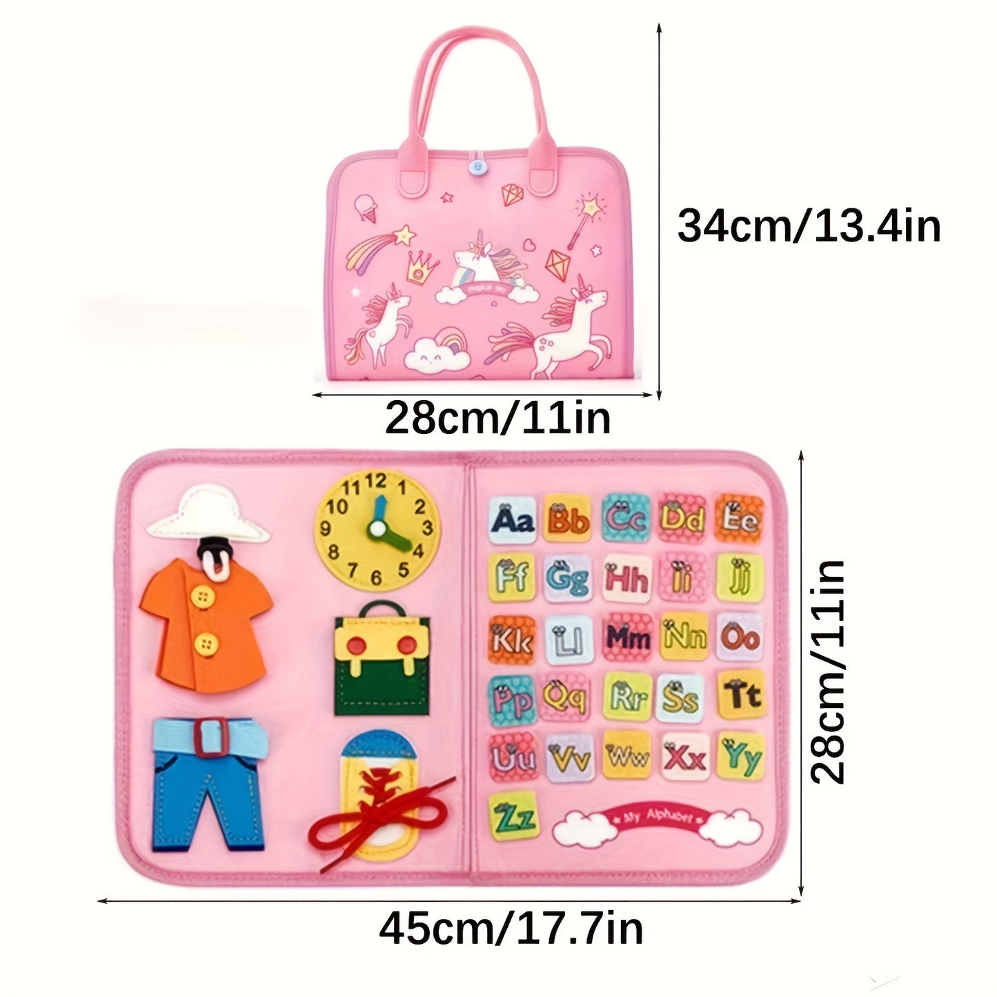 7 Pages Of Busy Books 97 Pieces 7 In 1 Toys For Girls Birthday Gift Preschool Learning Activities With Life Skills ABC 123 Shapes Colors Animals Weather Traveling Toys
