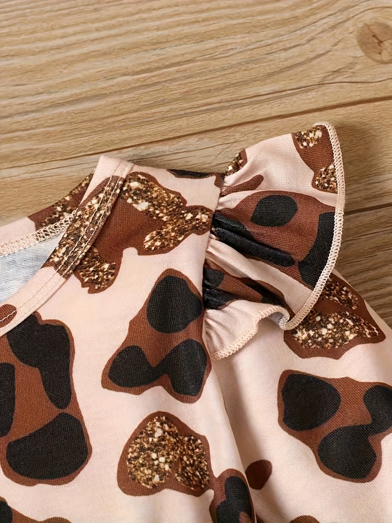 Baby Girl Autumn Winter Bowknot Top Leopard Print Pants