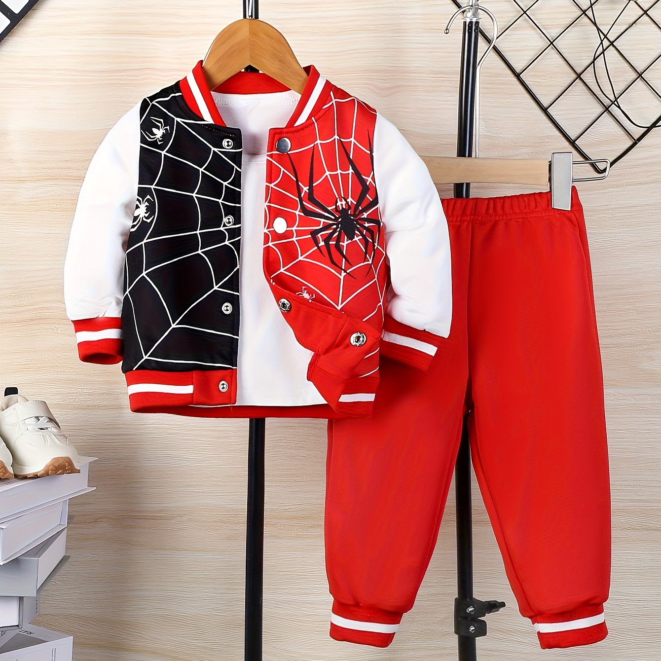 Baby Boy Color Block Two Piece Winter Set With Long Sleeves