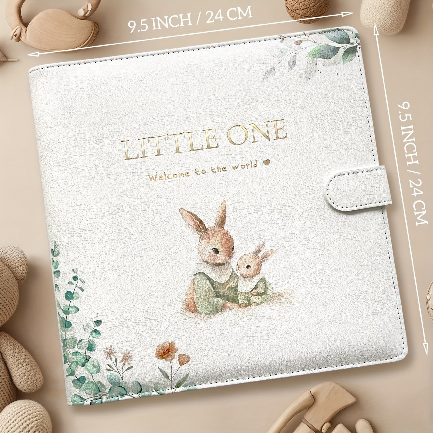 Little One Welcome to the World Baby Memory Book for Boys and Girls Floral Watercolor Design with Golden Lettering Elastic Closure Photo Album and Milestone Journal Timeless Keepsake from Birth to Age Five Perfect New Mom Gift