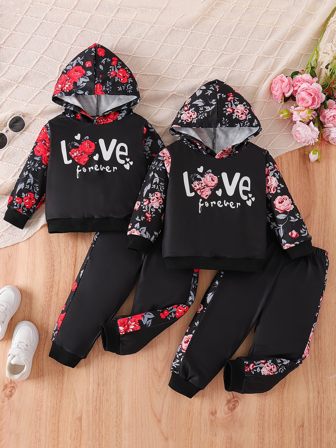 Kids Autumn Sweatshirt 4pc Set for Baby Girls 0 to 3 Years