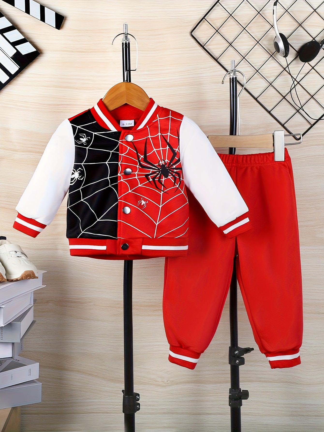 Baby Boy Color Block Two Piece Winter Set With Long Sleeves