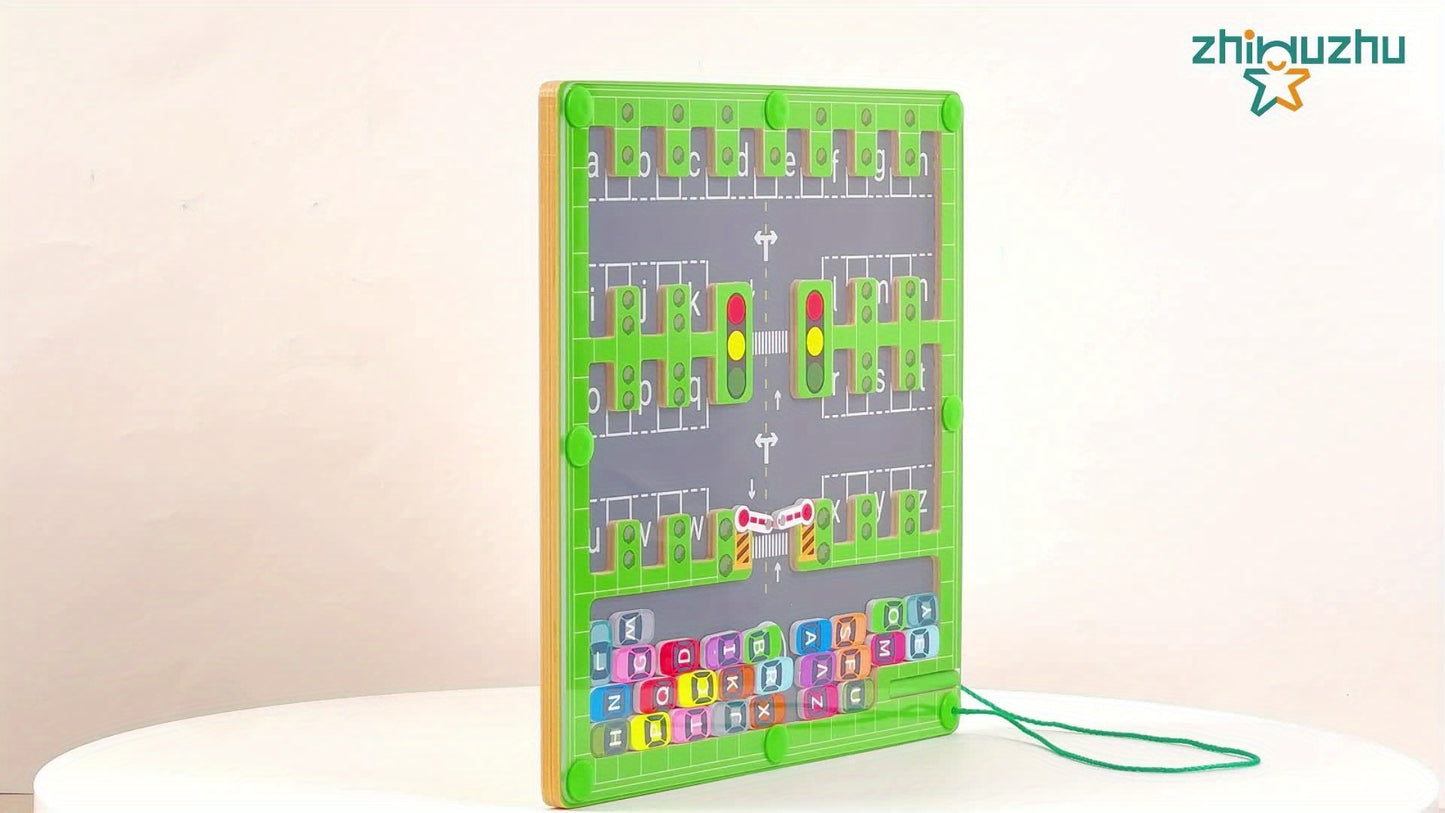 Wooden Magnetic Alphabet Maze Toys For Fine Motor Skills | Sensory Travel Toys Ideal Gift For Boys And Girls