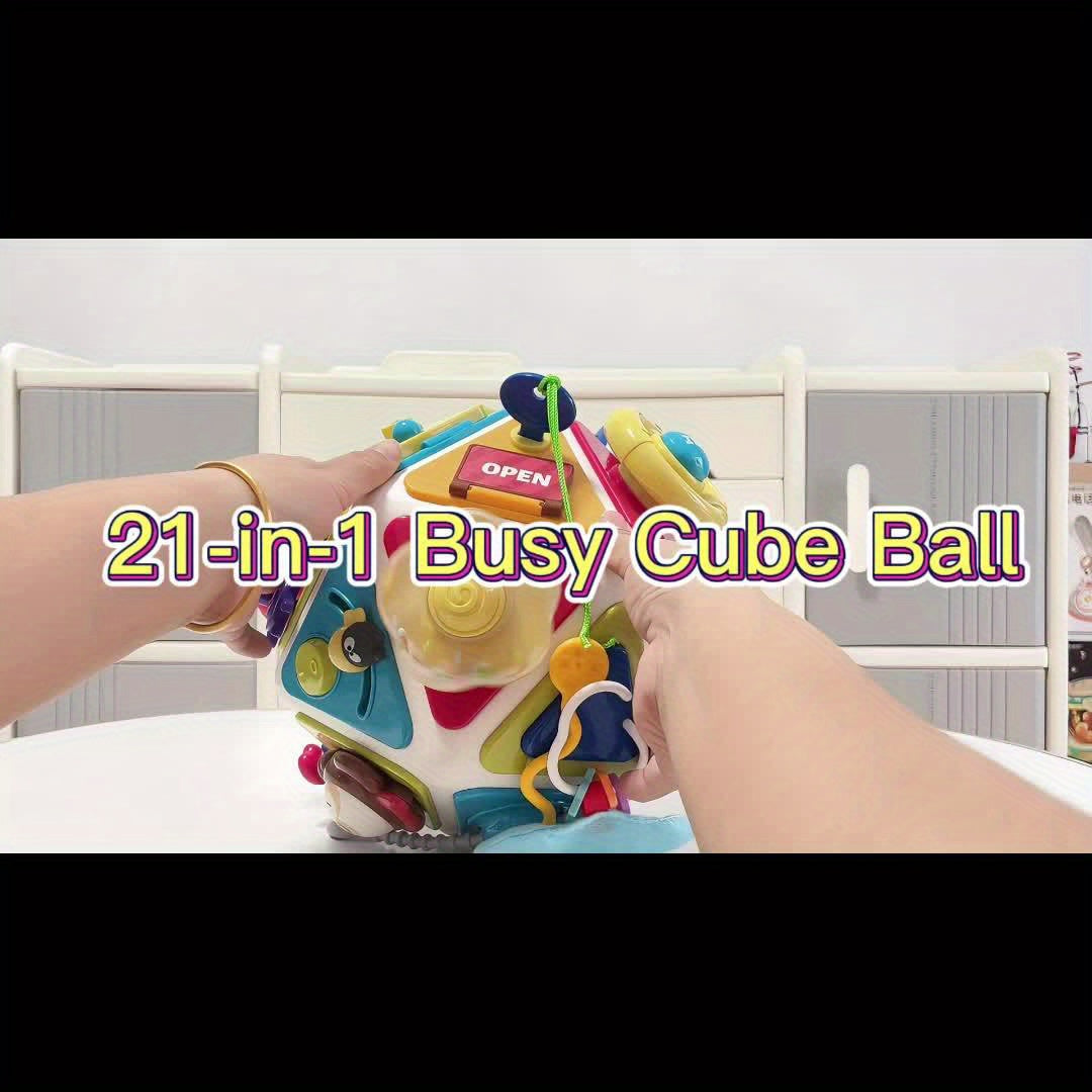 20 in 1 Youngsters Busy Board Cube Toys Active Cube Toys for 1 2 Year Old Boys Girls Early Educational Sensory Toy for Youngsters 1 to 3 Travel Toys Gifts for 1 2 Year Old Boy Girl
