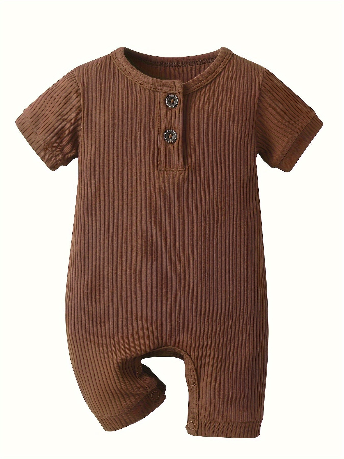 Summer Baby Romper 2 Pack KuKitty Newborn Short Sleeve Jumpsuits Solid Color for Outdoor Summer