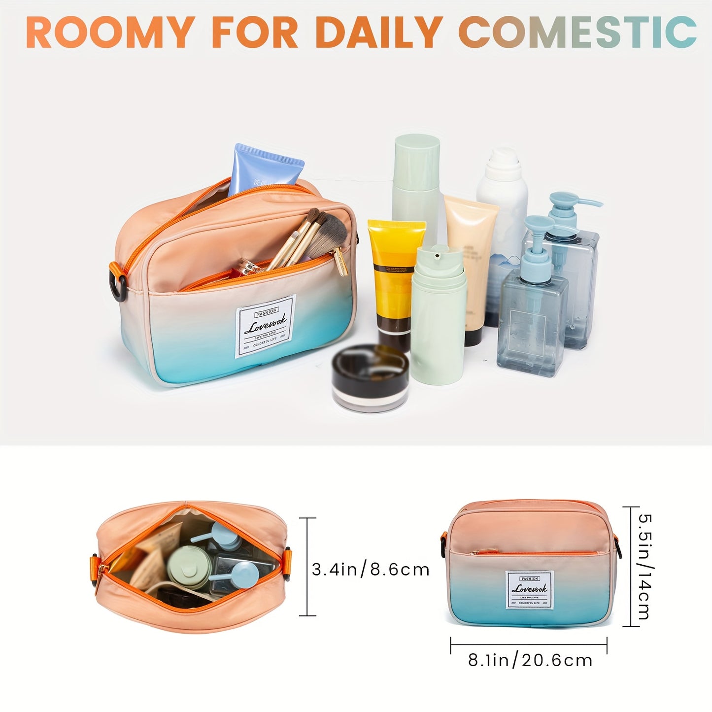 LoveVook Large Rainbow Weekender Overnight Bag for Women Travel Duffel Bag with Wet Pocket Gym Bag Toiletry Bag Hospital Bag for Labor and Delivery