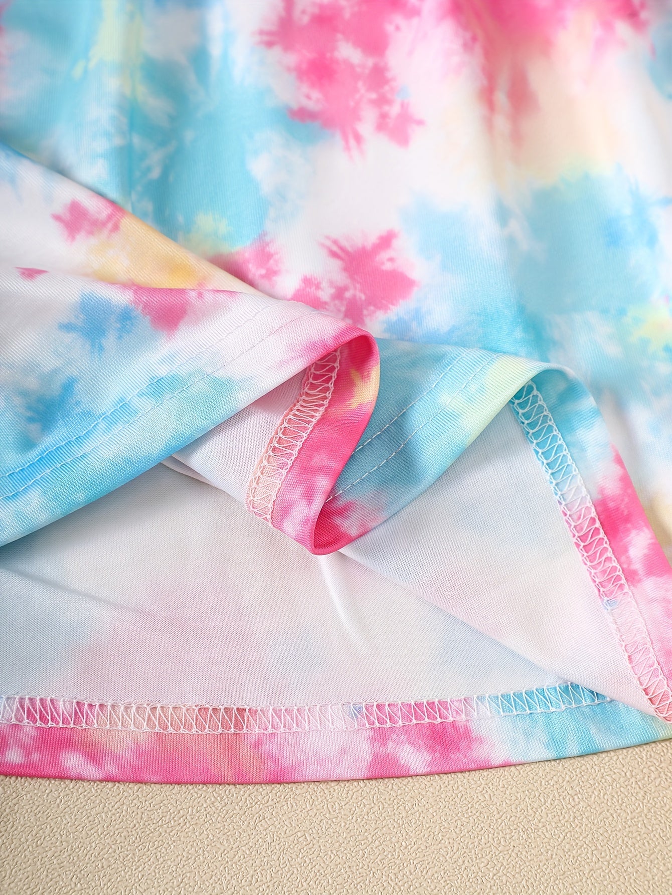4pcs Summer Girl Printed Dress Casual Spring and Summer Trendy Versatile Dress for Little Girls