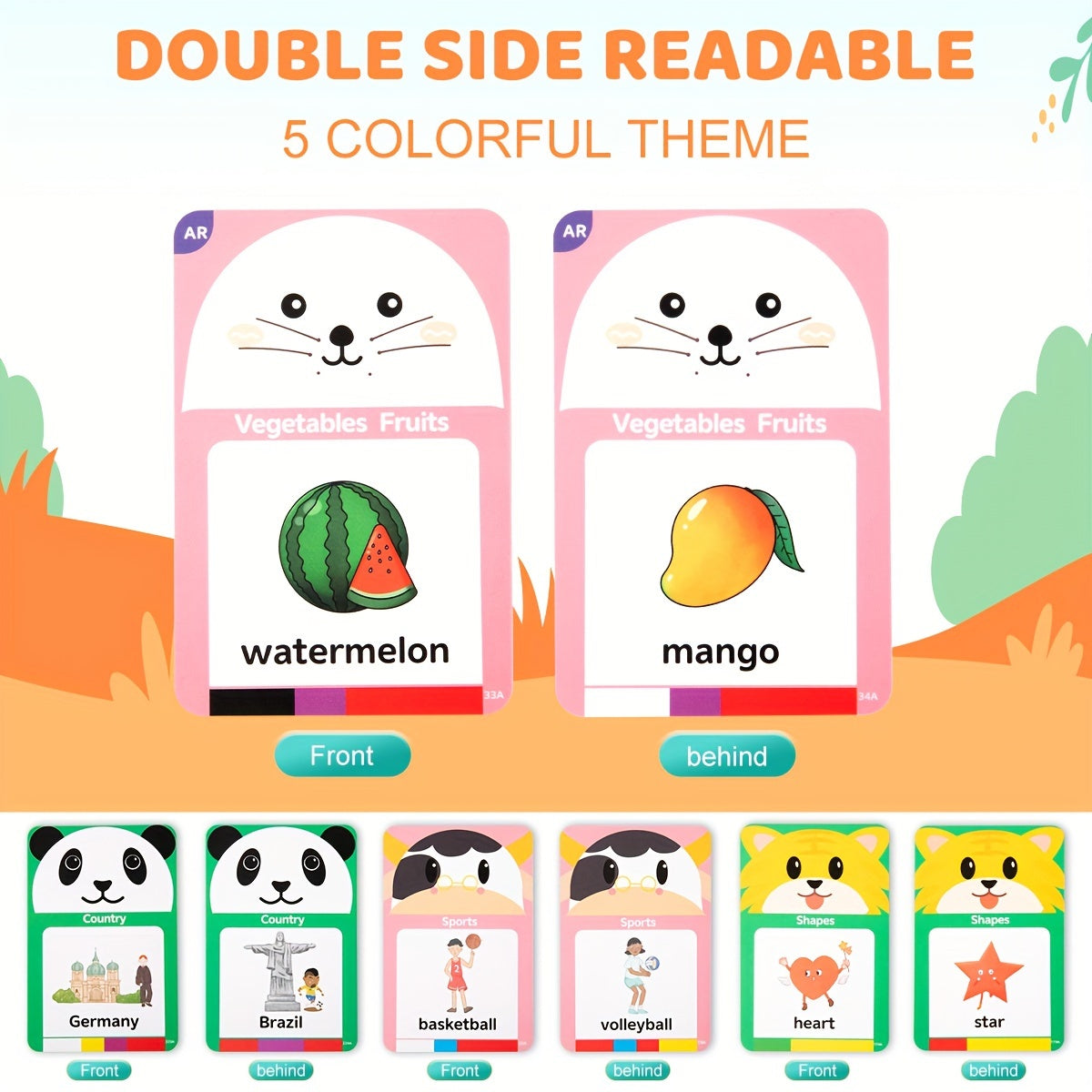 224 Educational Sensory Talking Flash Cards for Toddlers Audible Learning Materials Illustrated Vocabulary Cards Colorful Design for Speech Development Educational Toys