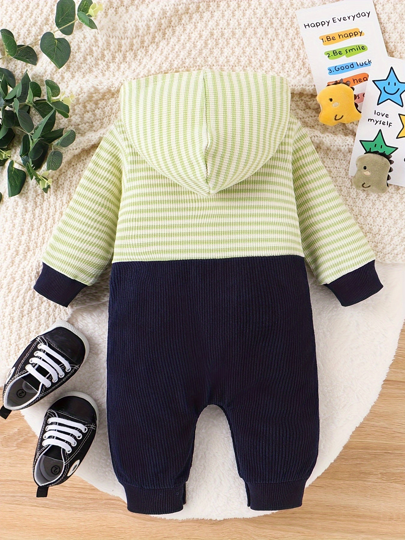 Baby Boy Clothes Newborn Outfits Infant Fall Winter Long Sleeve Cartoon Romper Bodysuit and Pocket Pants Set 0 Months to 18 Months for Outdoor Use