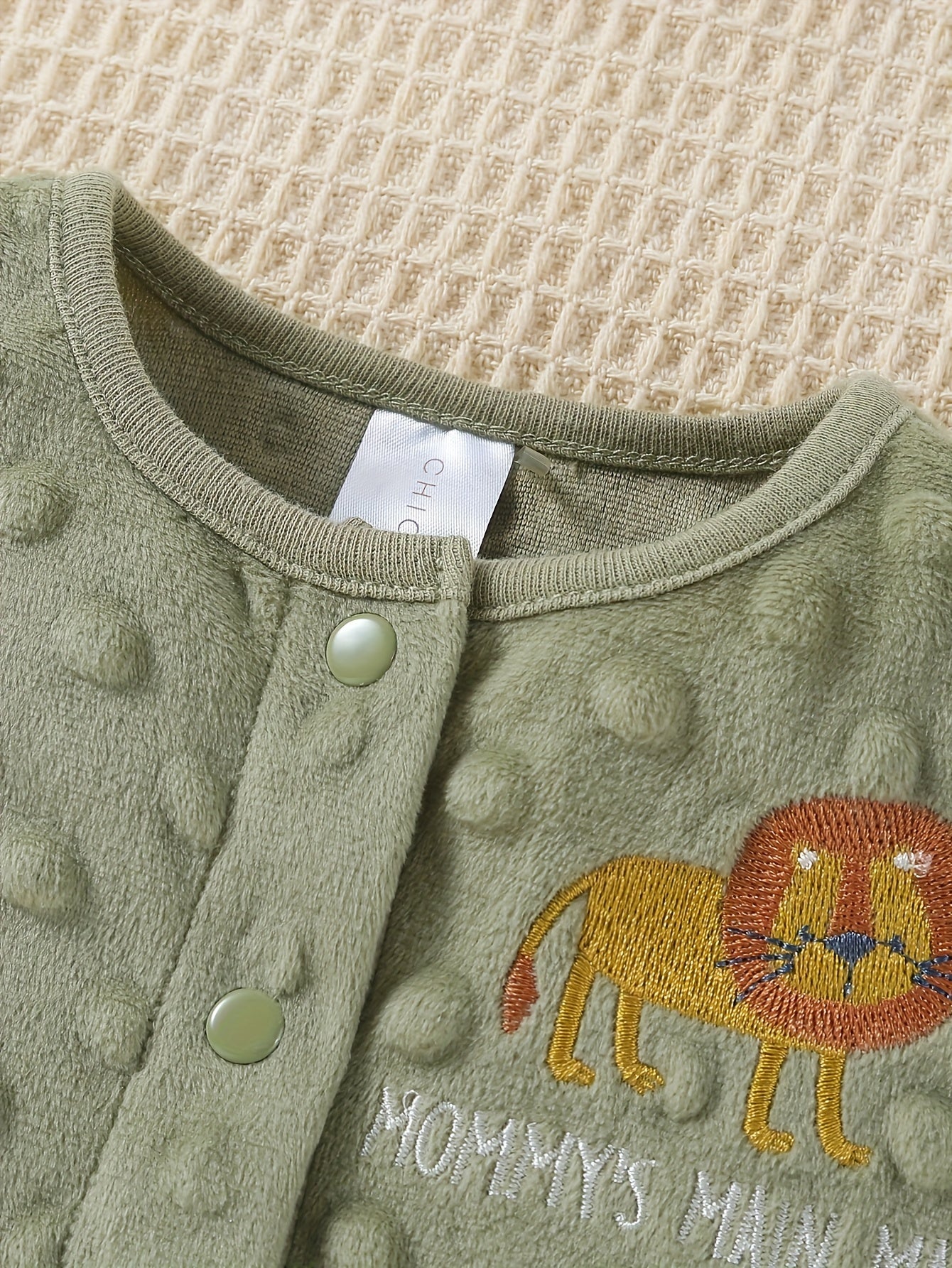 Cartoon Lion Jumpsuit Four Piece Baby Boy Autumn Winter Set