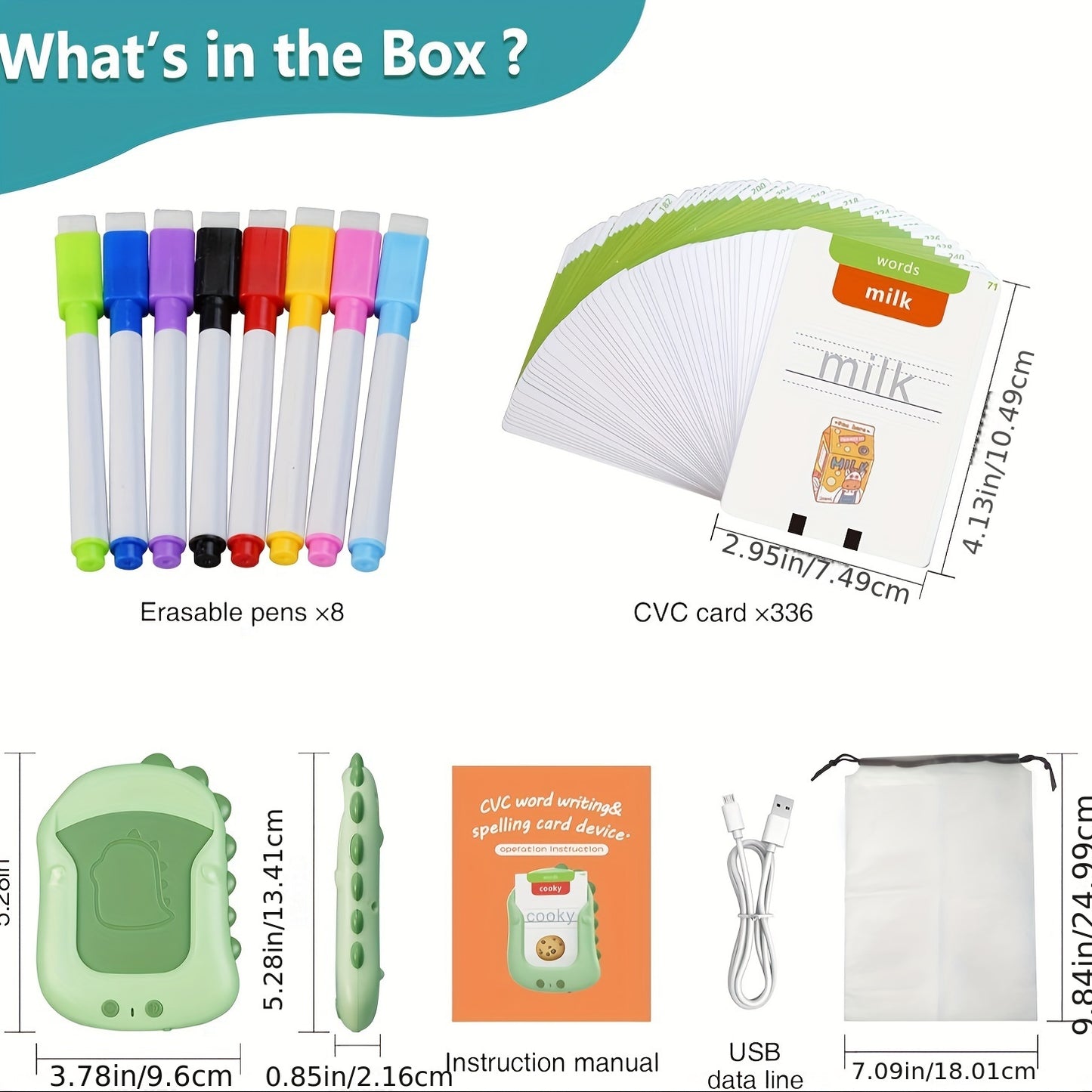 Re Writable Talking Flash Cards 168 Educational Sight Words Drawing Cards for Ages 3 Plus Green Durable Plastic for Speech Therapy and Sensory Learning