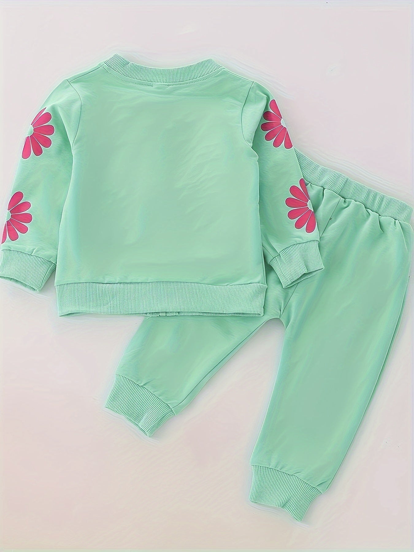 Girls Sunflower Print Three Piece Spring Autumn Outdoor Set