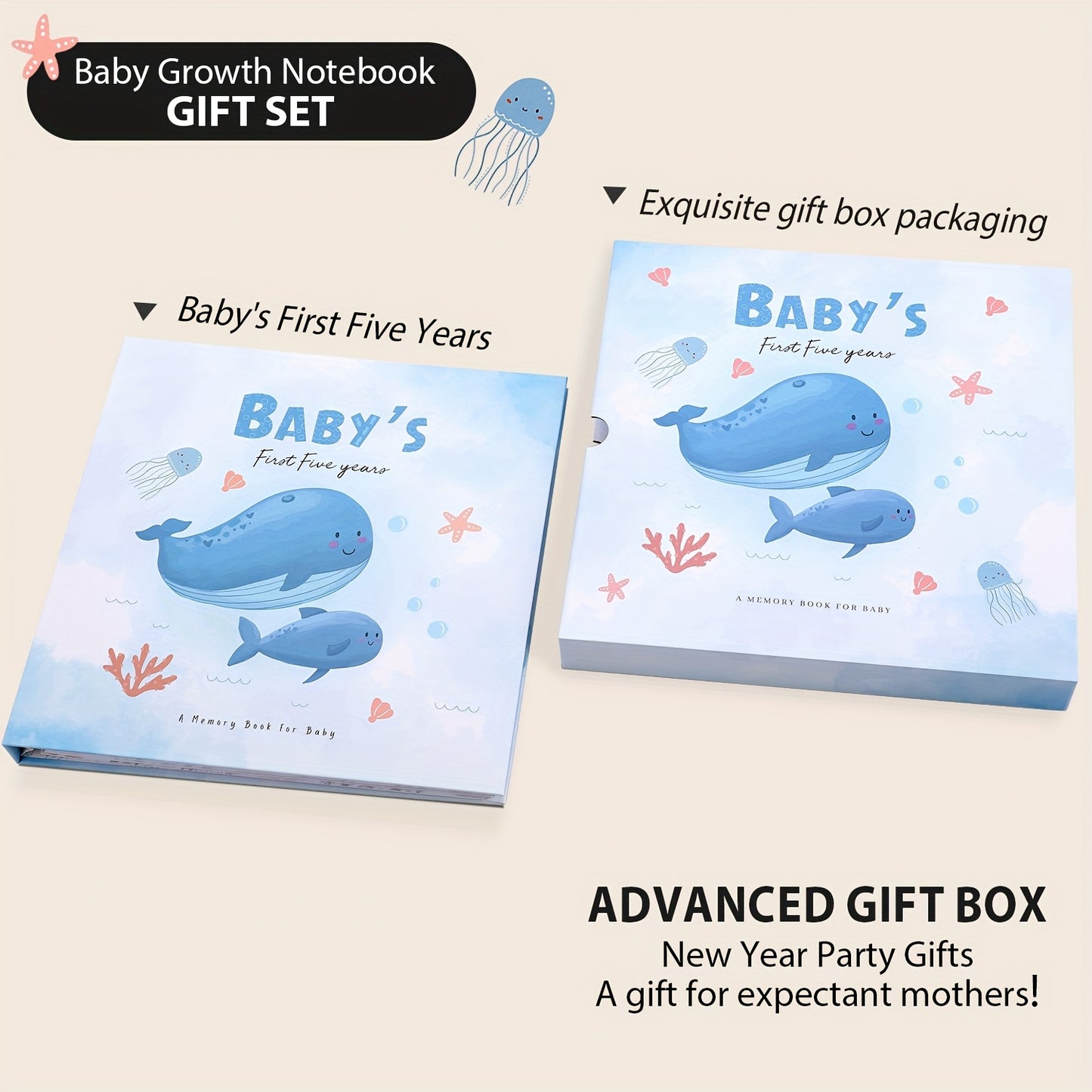 Baby Growth Memory Book DIY Scrapbook Album Birth Souvenir Growth Diary Gift For New Parents Family Growth Memoir
