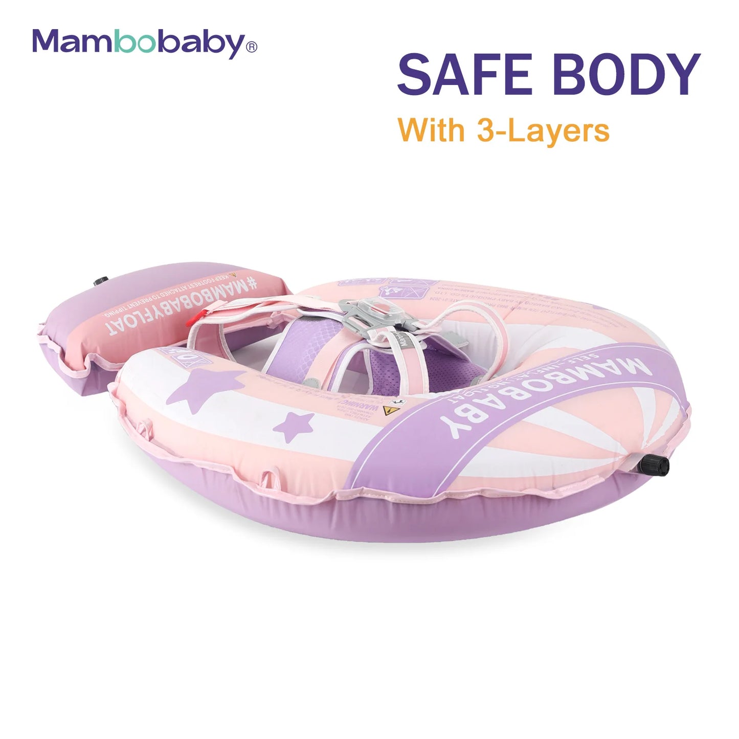 Mambobaby Baby Swimming Float With Sunshade For Infant Non Inflatable Pool Accessories Outdoor Summer Play Water Games Floater