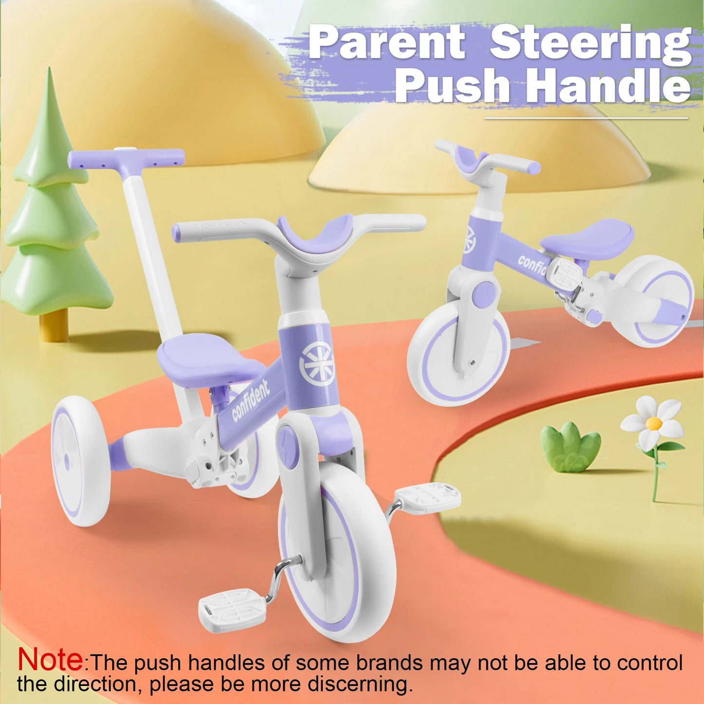 Toddler Tricycle For 1 To 3 Year Old Boy And Girl Best Birthday Gift For Baby Balance Training Bike Non Slip Tires For Kids Safety
