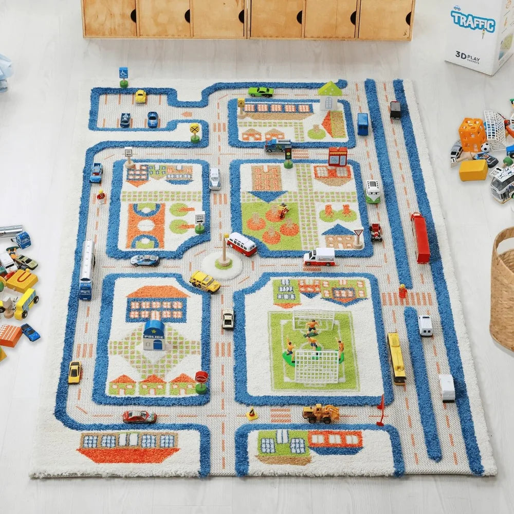 3D Play Carpets For Kids Educational Rug 59 By 39 Inches