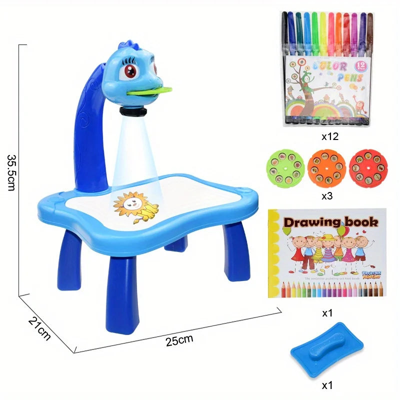 Led Light Projector Art Table Toy For Kids 3 To 6 Learning
