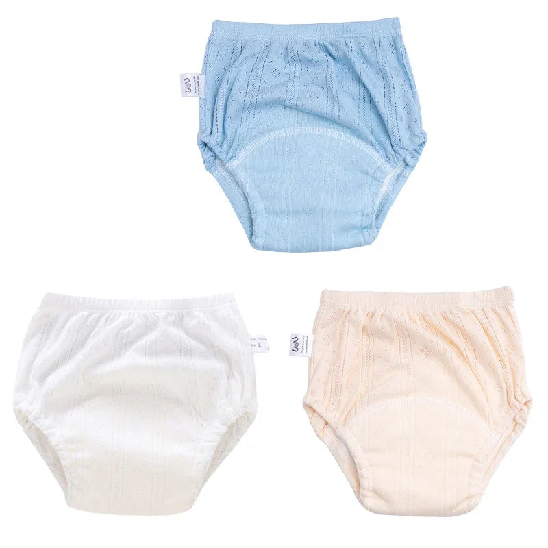 3 Pack Newborn Training Pants Cotton Washable Nappies