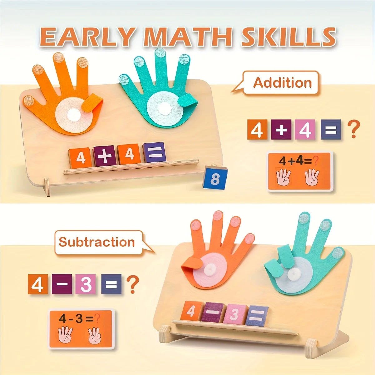 Wooden Arithmetic Learning Board For Children Over Three