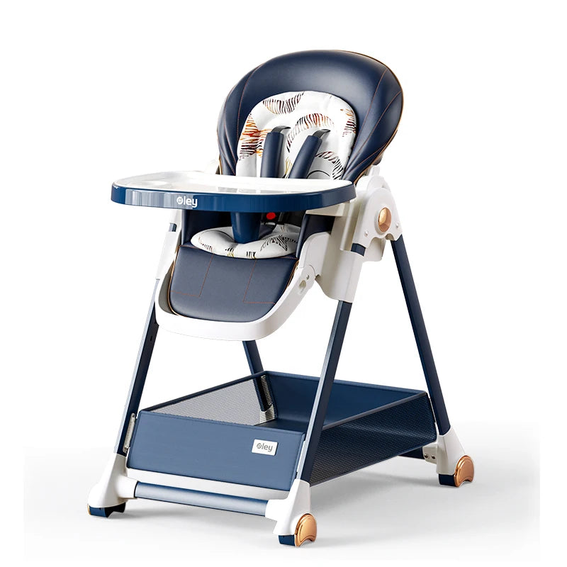 Multifunctional Foldable Baby High Chair Adjustable Height Feeding Chair Toddler Play Chair