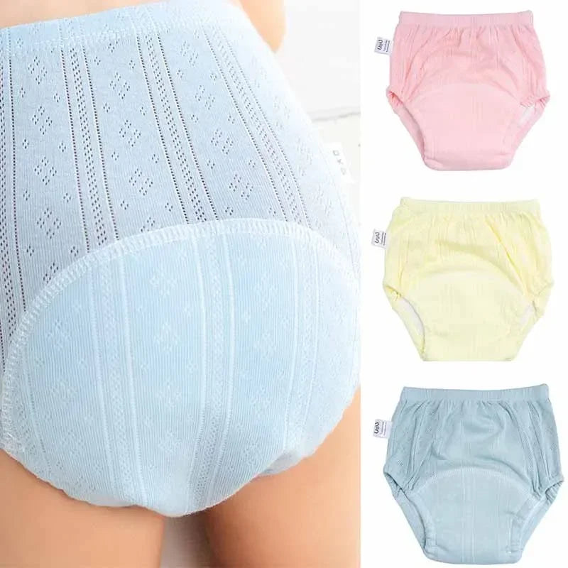 3 Pack Newborn Training Pants Cotton Washable Nappies