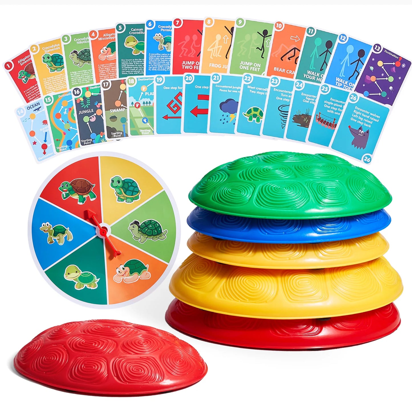 SucceBuy Turtle Balance Stepping Stones 6 Pack For Kids