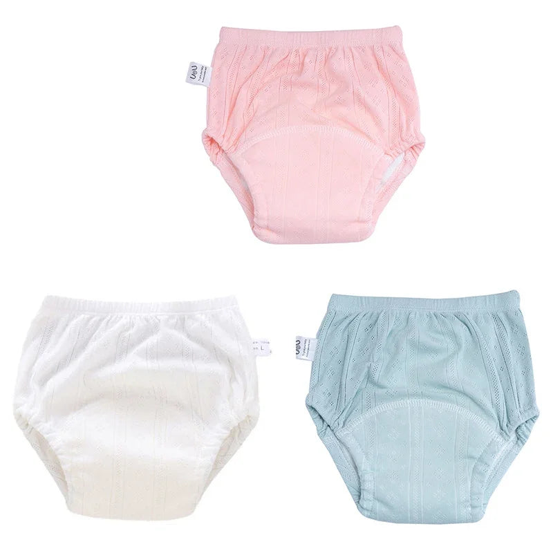 3 Pack Newborn Training Pants Cotton Washable Nappies
