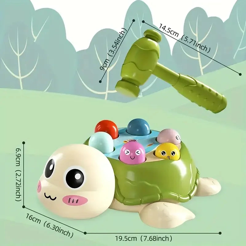 2pc/1pc interactive turtle hammer toys, educational colorful shape sorting game, durable other material construction, suitable f