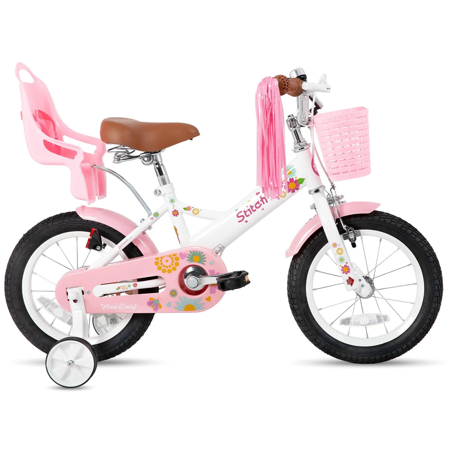 Stitch Daisy Girls Bike 12 14 16 Inches Doll Seat Ages 2 7