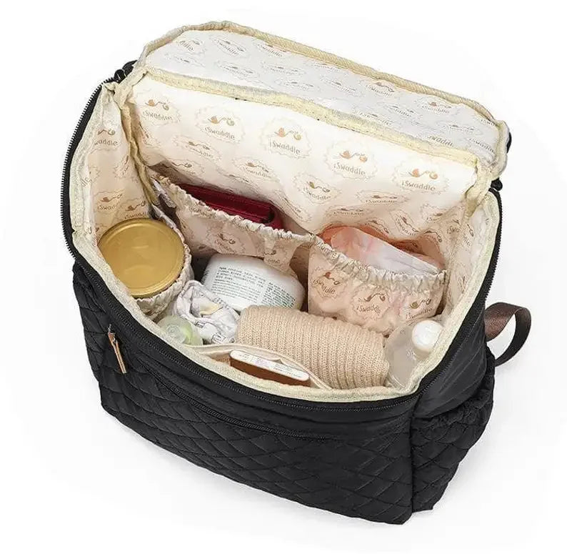 2022 Fashion New Baby Diaper Bag Backpack Multifunctional Organizer with Thermal Milk Bottle Bag for Moms