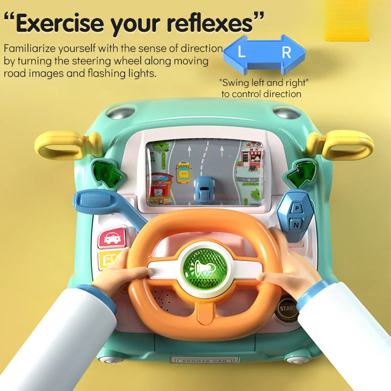 Baby Electric Driving Car Steering Wheel Toy 0 to 36 Months