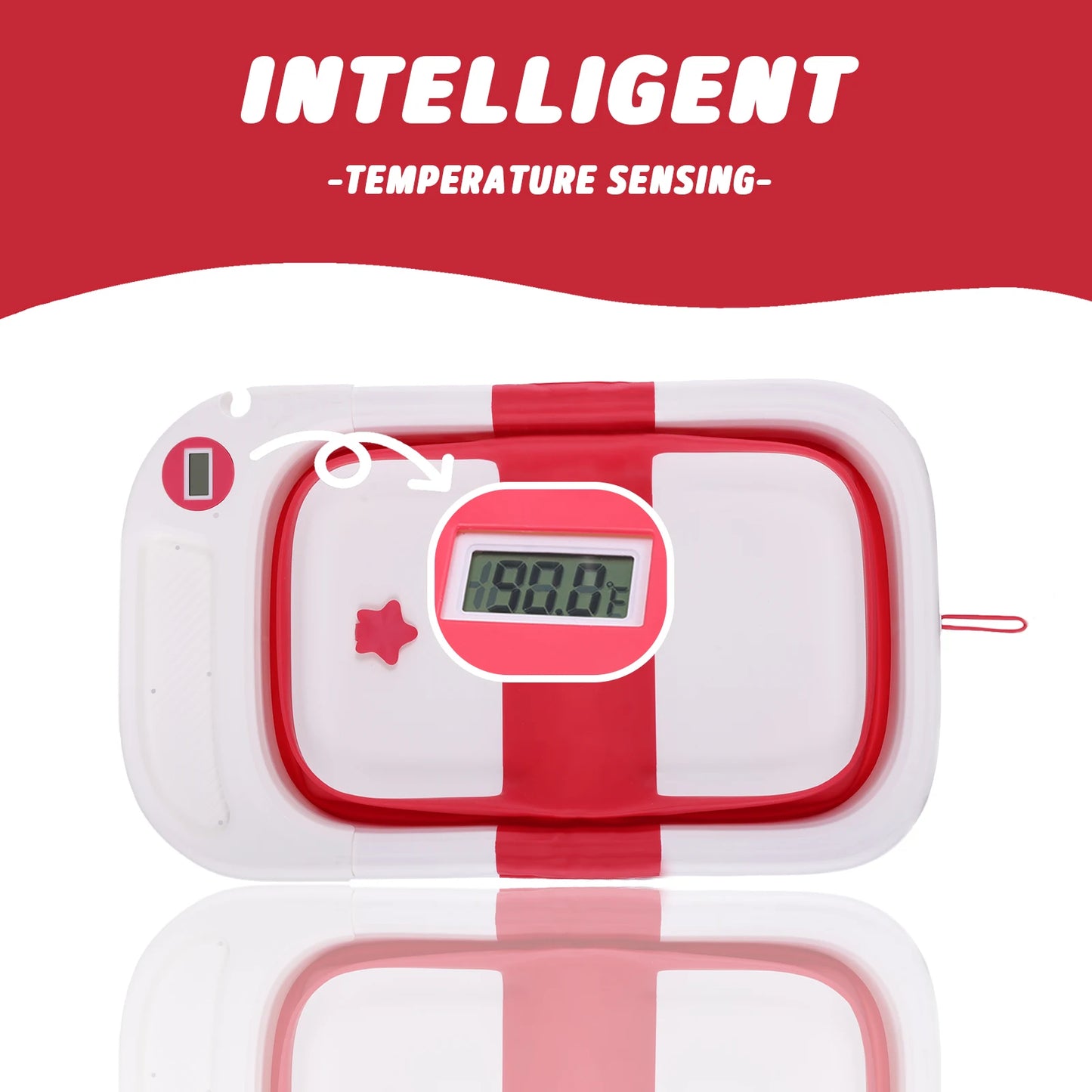 Baby Bathtub with Soft Cushion and Thermometer for Newborns to Toddlers 0 to 36 Months Portable Travel Baby Tub