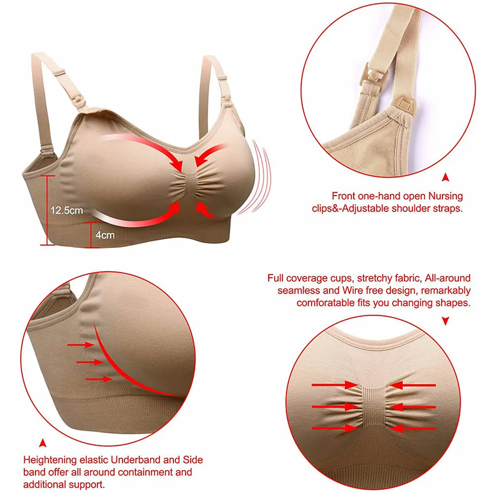 Breastfeeding Nursing Bras Wirefree Maternity For Pregnant