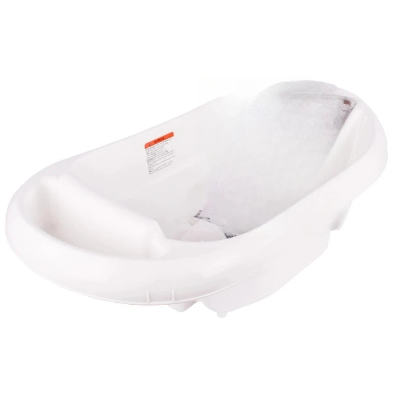 Unisex Newborn to Toddler White 3-in-1 Rigid Baby Bathtub with Sling for Ages 0 Months and Up