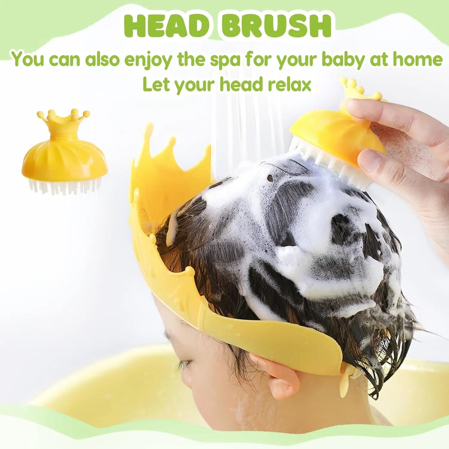 Baby Bath Tub with Bath Cushion Foldable Bathtub with Thermometer Shower Cap and Shower Brush for Newborn and Toddler 0 to 36 Months