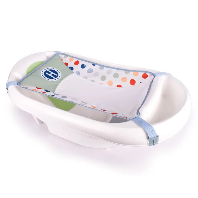 Unisex Newborn to Toddler White 3-in-1 Rigid Baby Bathtub with Sling for Ages 0 Months and Up