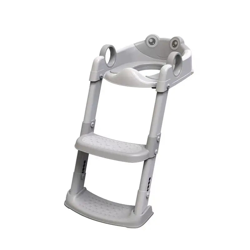Children's Toilet Seat Step Stool with Folding Stand for Boys and Girls Anti-Slip Potty Training Ring