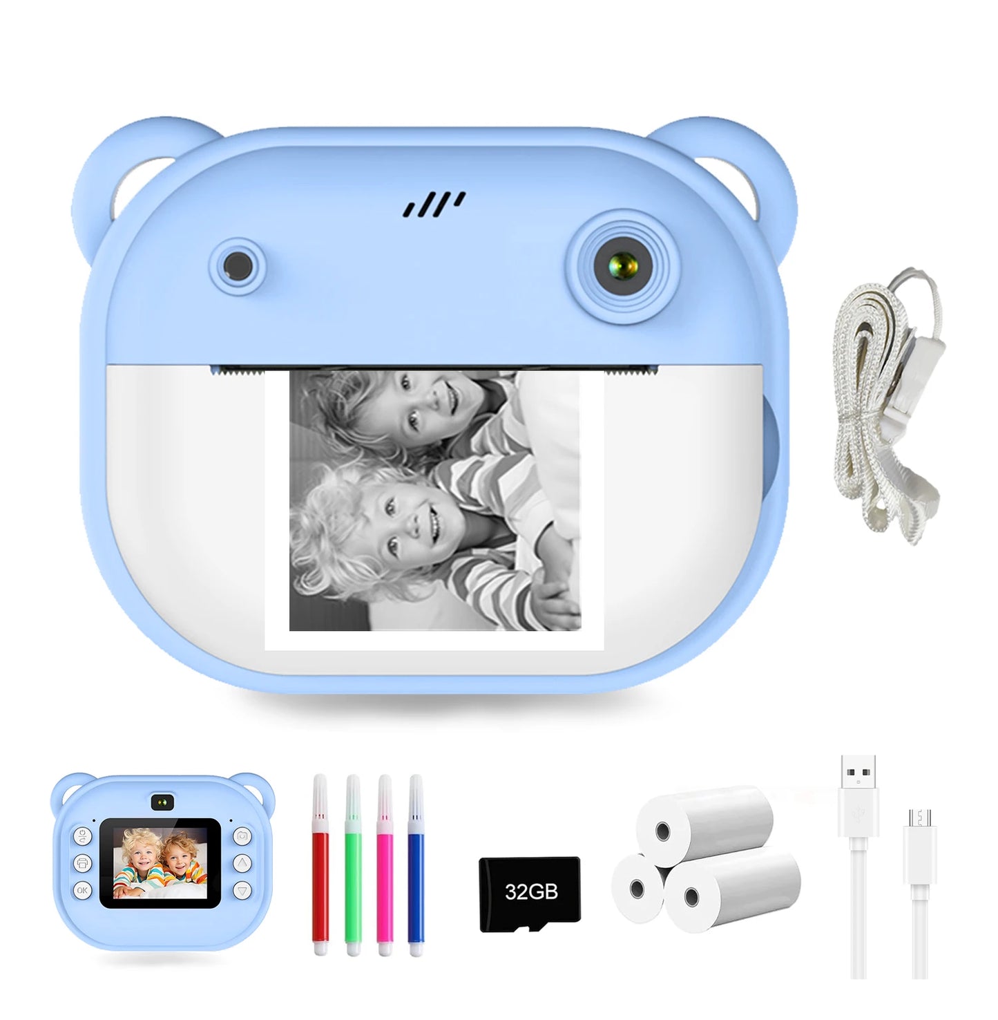 Kids Camera Toys for Girls and Boys Age 3 to 12 Digital Toddler Camera for 3 to 8 Years Old Birthday Gifts 1080 Video