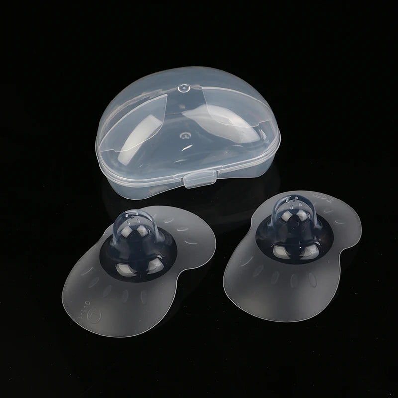 2 Pack Silicone Nipple Protectors For Breastfeeding Case