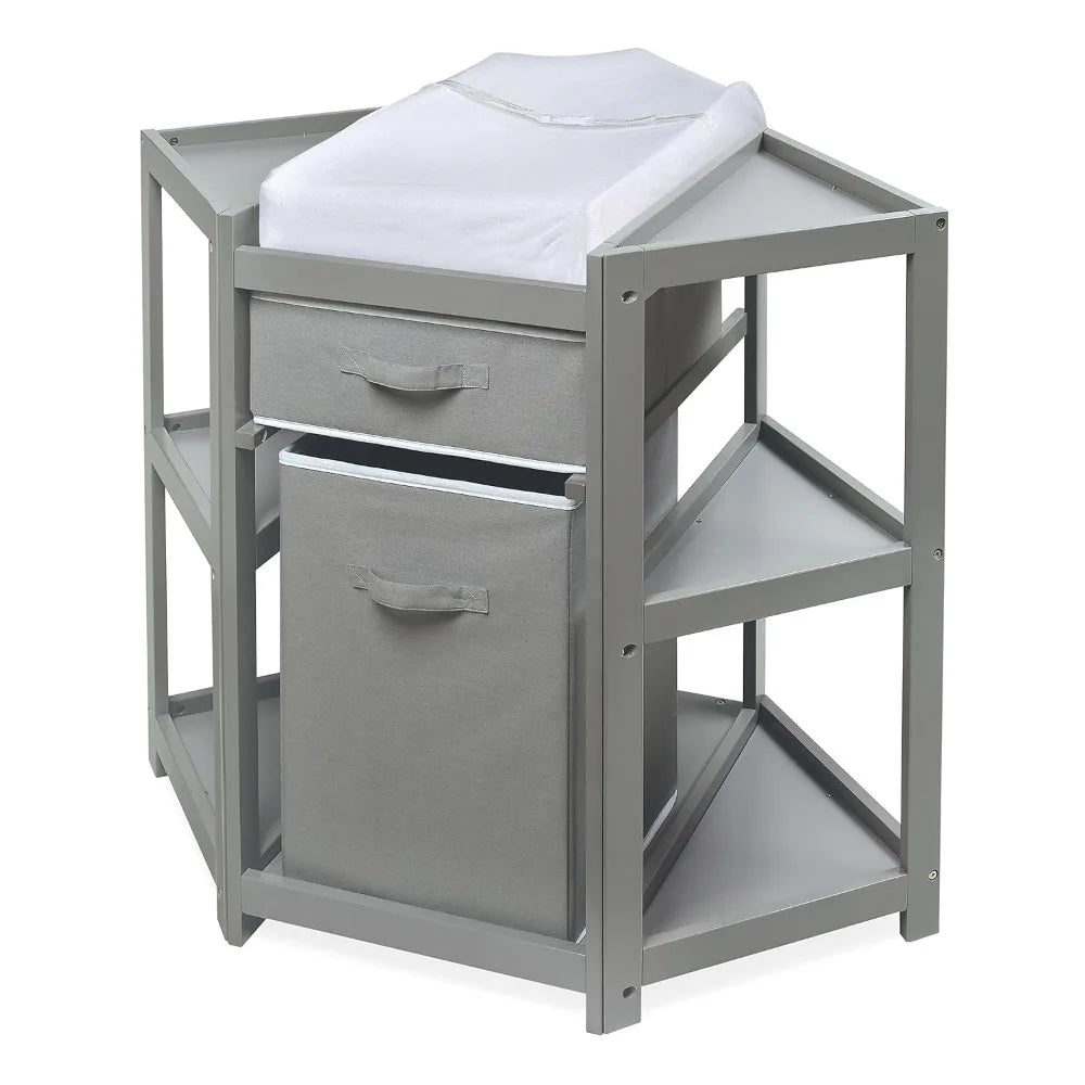Corner Baby Changing Table Space Saving Diaper Station Pad