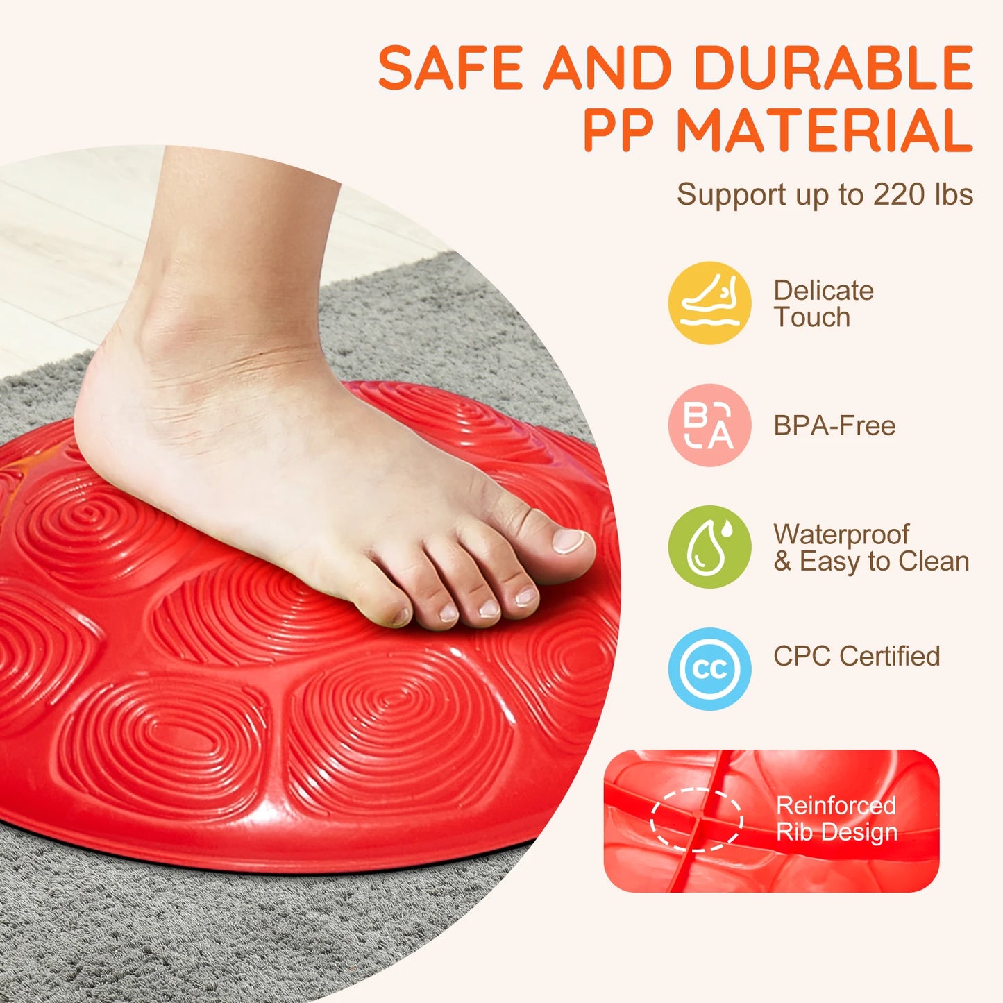SucceBuy Turtle Balance Stepping Stones 6 Pack For Kids