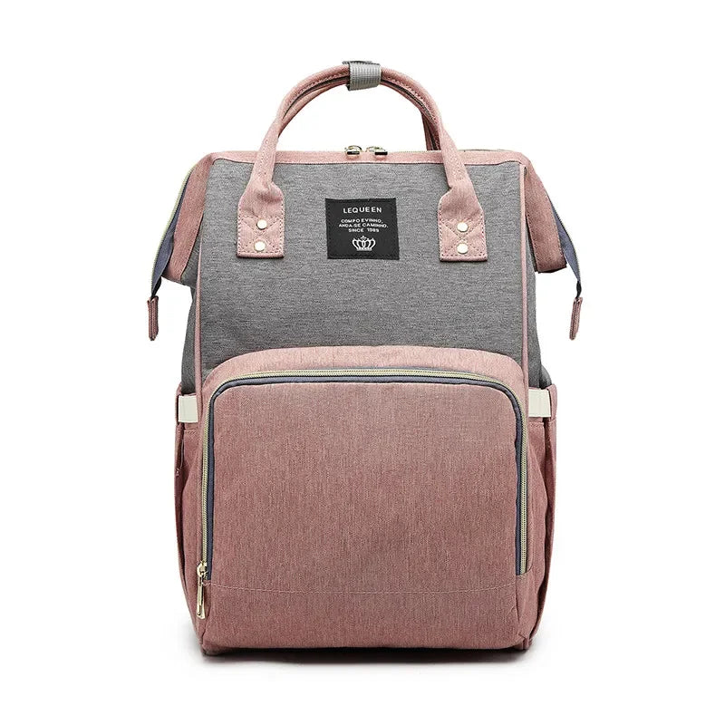 Lequeen Mummy Maternity Diaper Bag Backpack Large Capacity Stroller Bag Travel Diaper Backpack for Baby Care