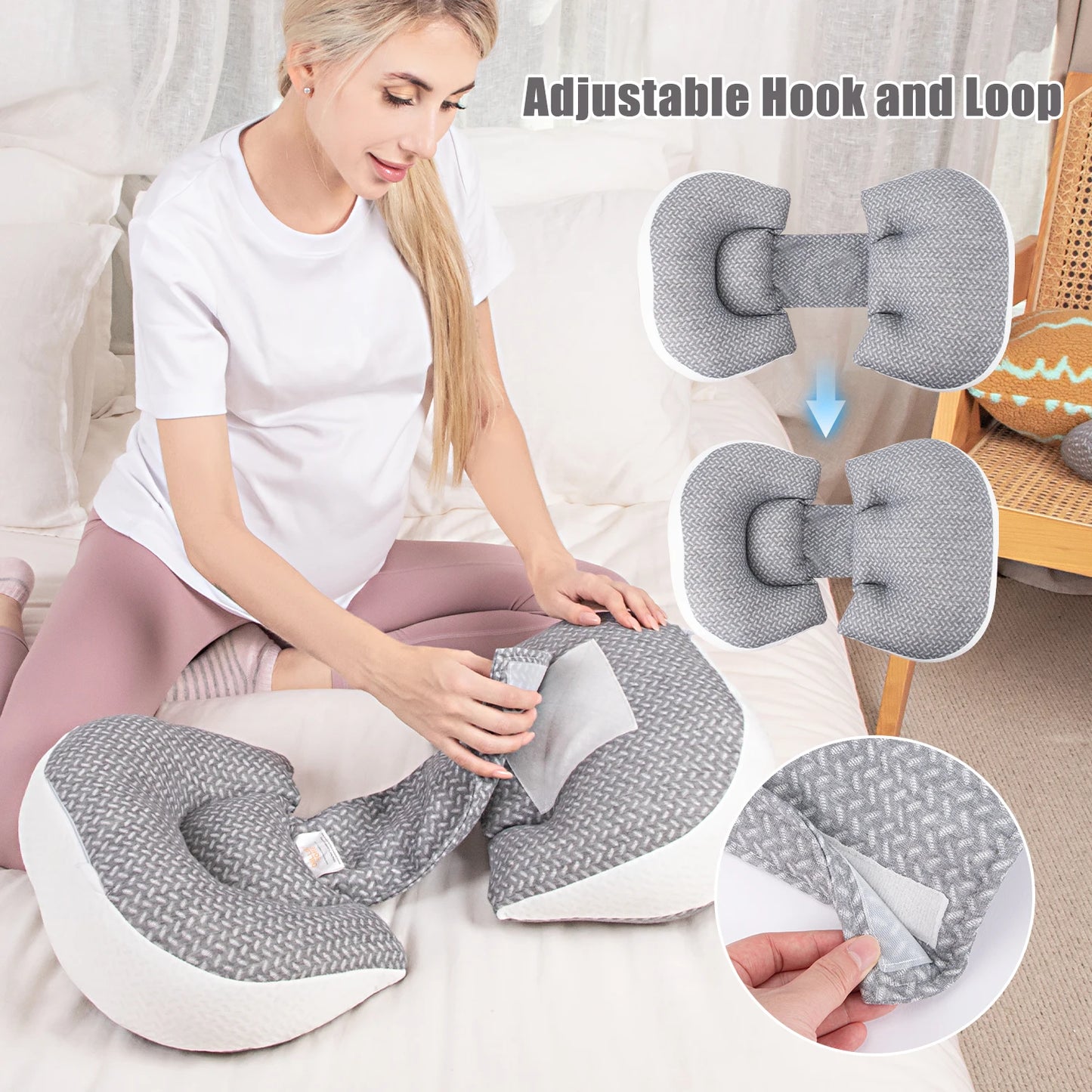 Pregnancy Pillow for Side Sleeping Waist Support for Pregnant Women