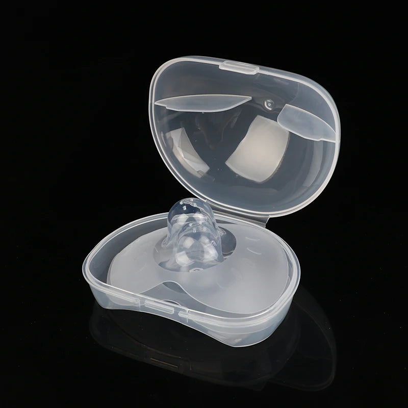 2 Pack Silicone Nipple Protectors For Breastfeeding Case