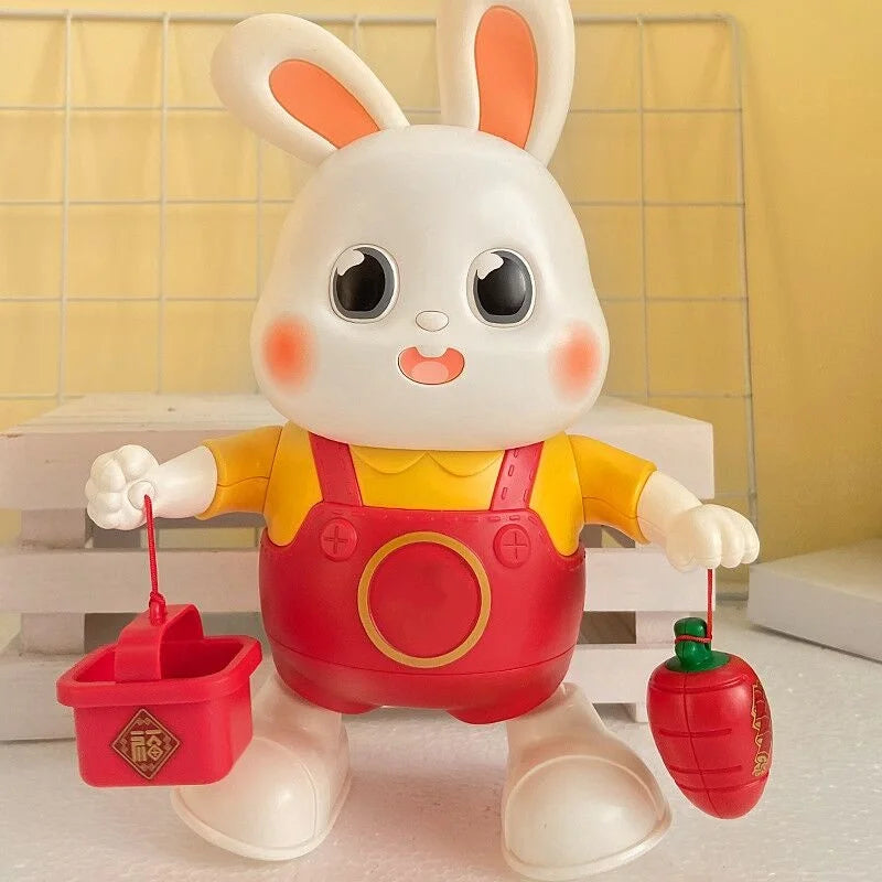 Musical Rabbit Toys, Early Education Kids Toys for Boys Girls Infant Tummy Time Crawling Toys Easter Christmas Birthday Gifts